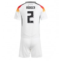 Maglia Calcio Germania Antonio Rudiger #2 Prima Divisa Bambino Europei 2024 Manica Corta (+ pantaloncini)